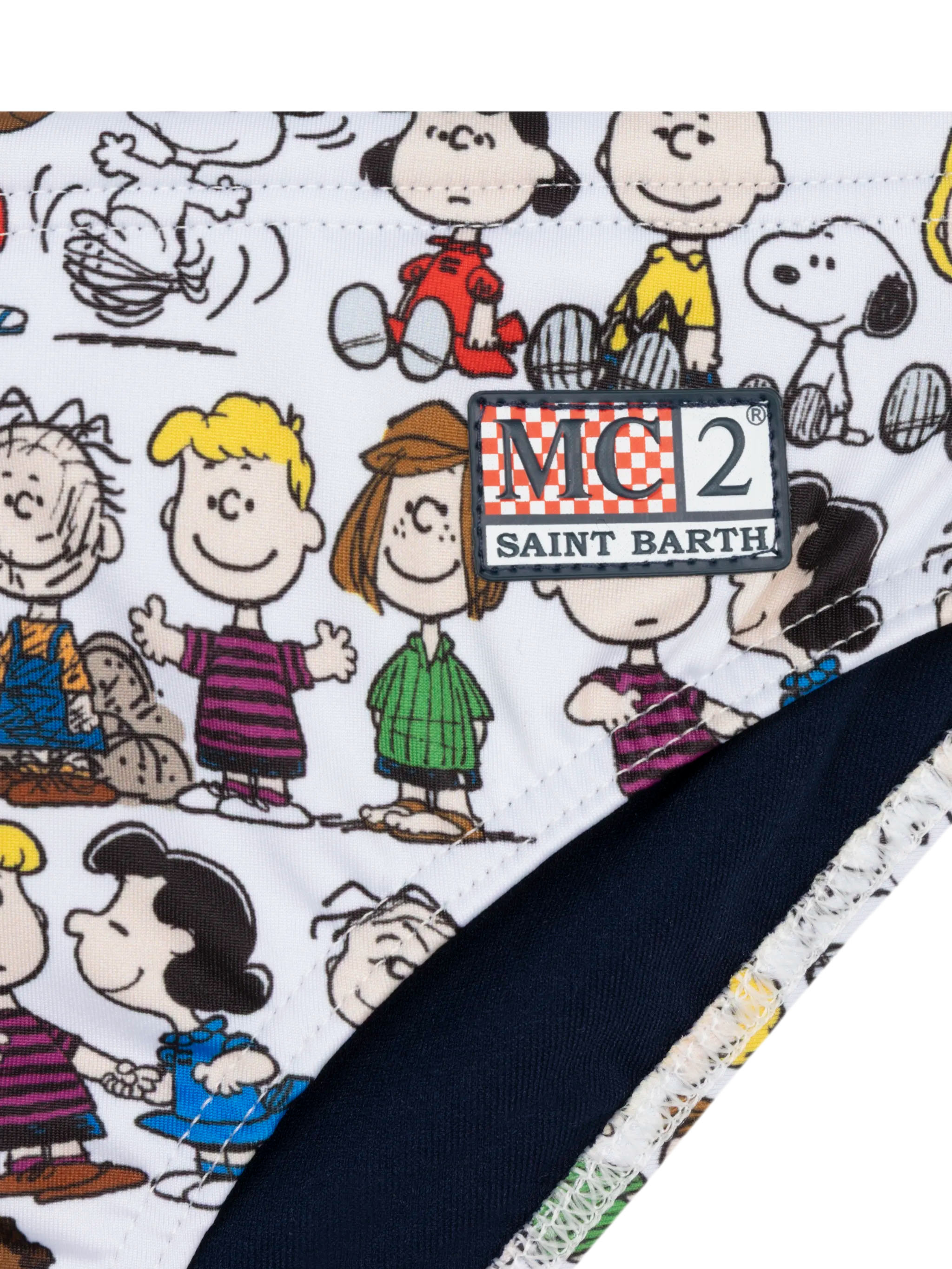 mc2-saint-barth-billy-slip-mare-bambino-peanuts-team-snoopy-bianco image 3