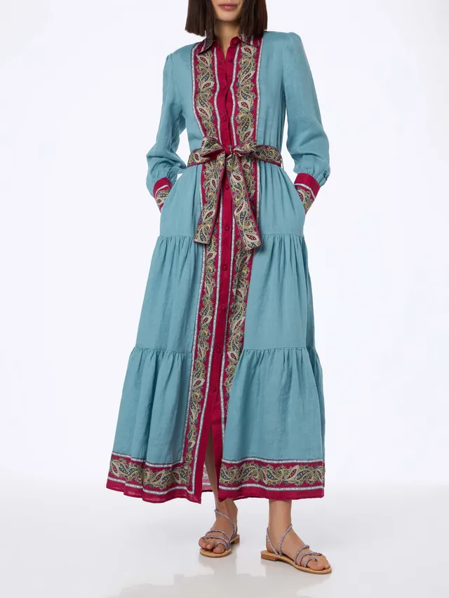 mc2-saint-barth-jensen-abito-donna-lino-azzurro-fantasia-paisley image 1