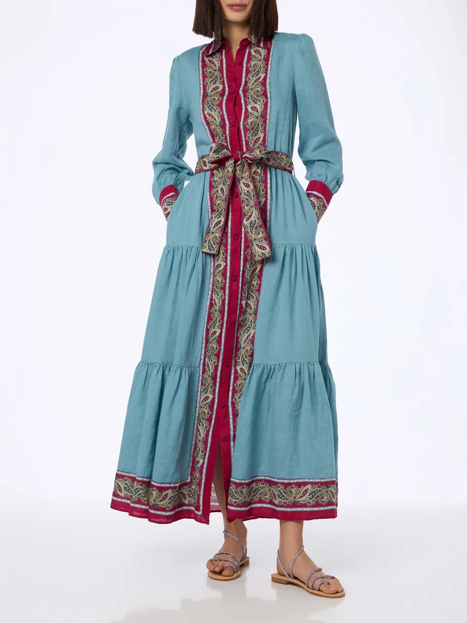 mc2-saint-barth-jensen-abito-donna-lino-azzurro-fantasia-paisley image 1