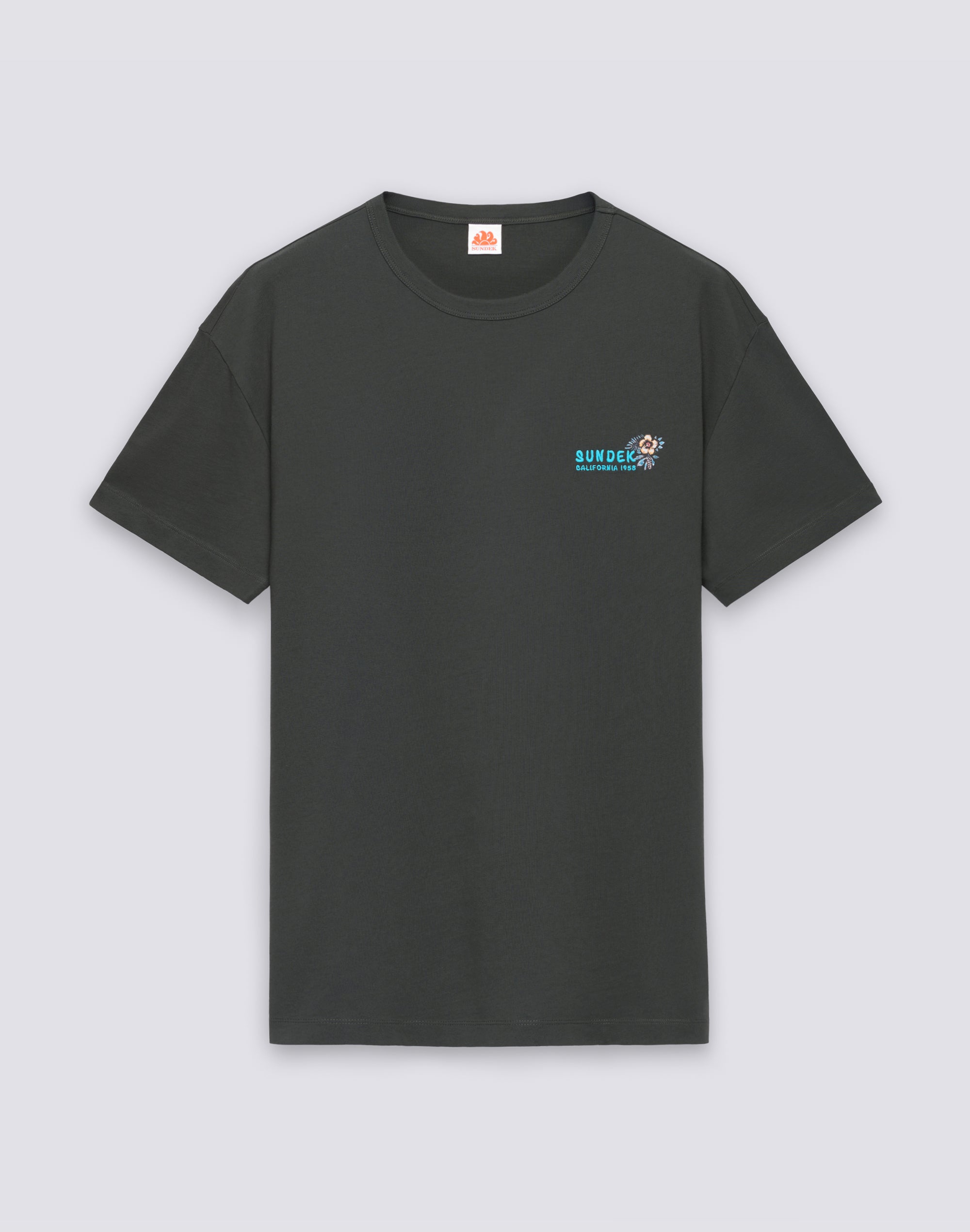 sundek-california-1958-t-shirt-uomo-girocollo-in-cotone-con-stampa-e-ricamo image 1