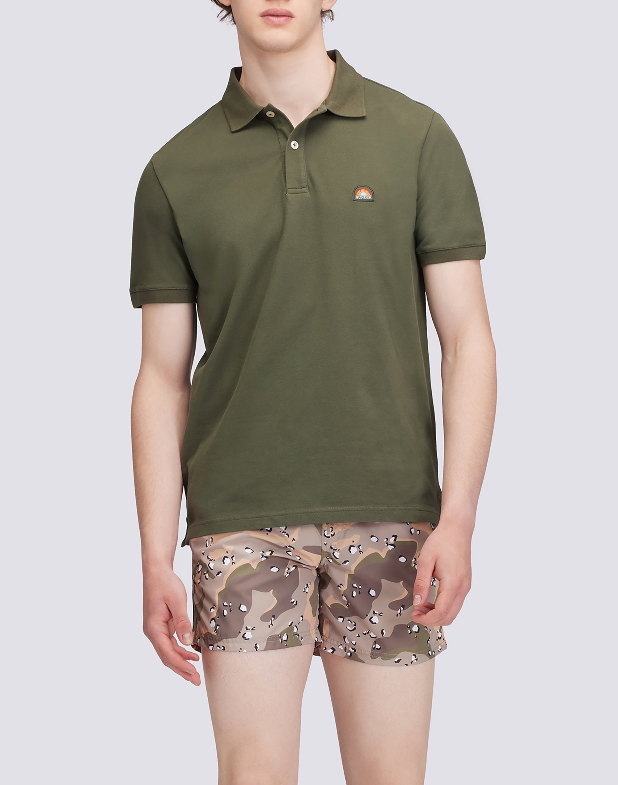 sundek-brice-polo-uomo-in-cotone-piquet-stretch-con-patch-arcobaleno image 4