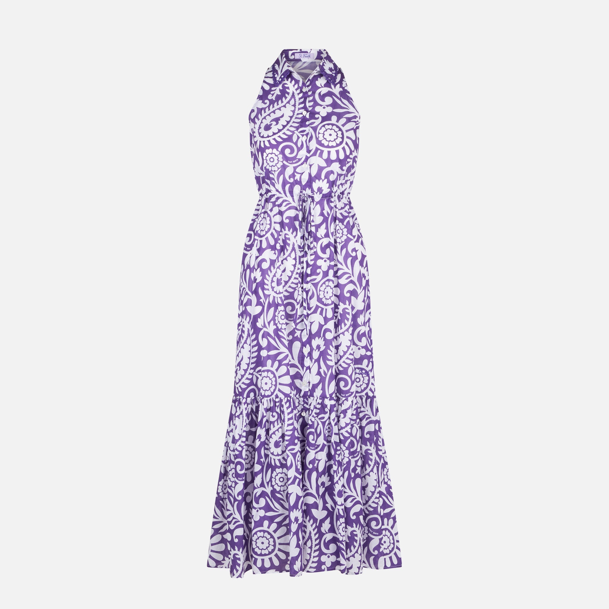 mc2-saint-barth-ida-abito-lungo-donna-in-cotone-viola-fantasia-paisley image 4