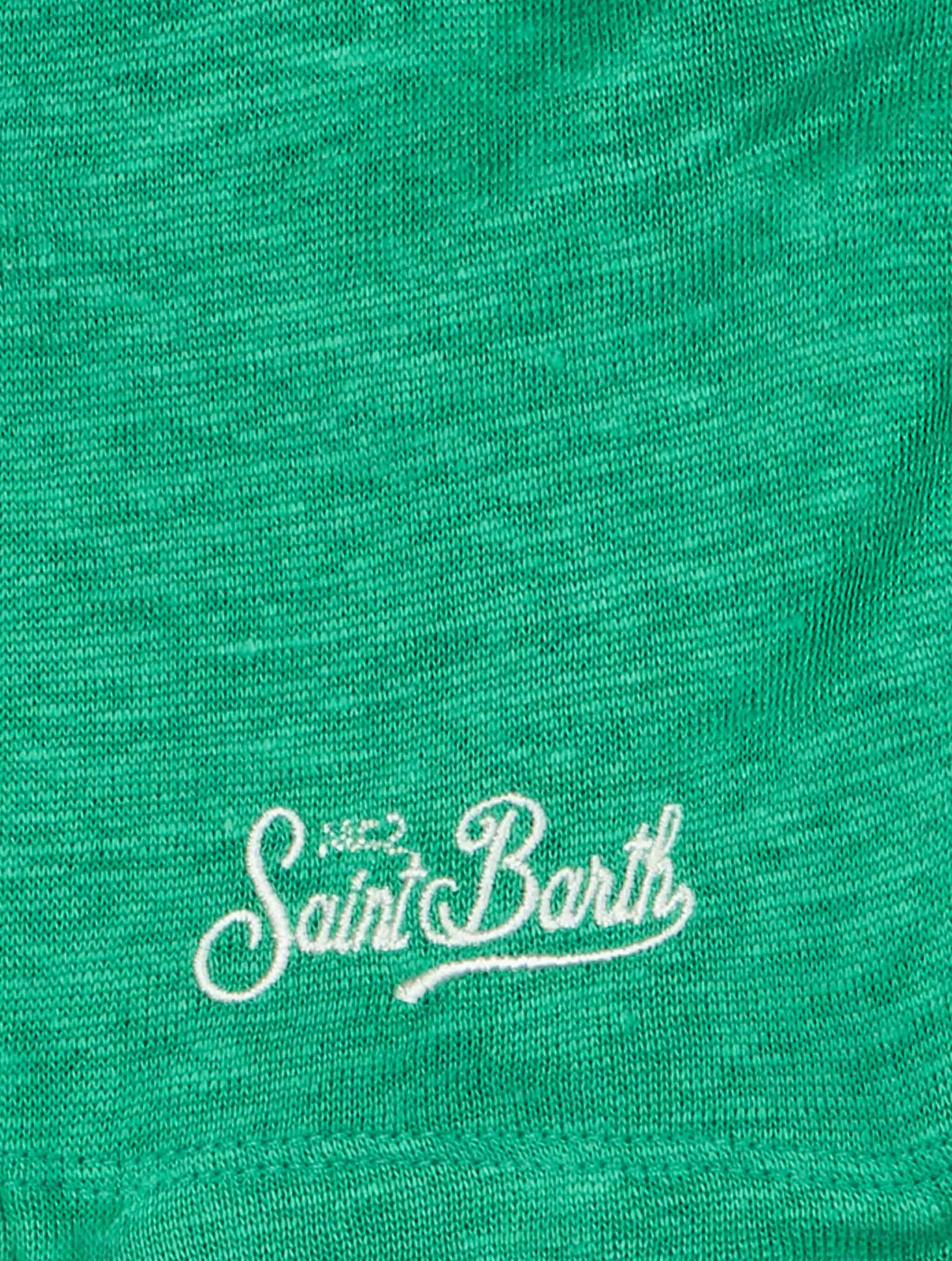 mc2-saint-barth-alex-t-shirt-bambino-in-jersey-di-lino-verde image 3