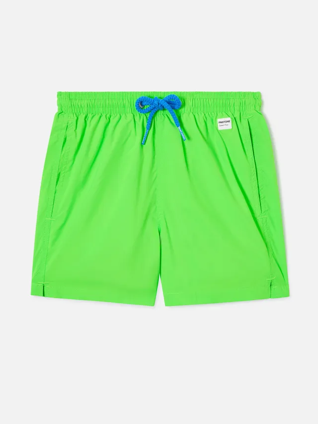 mc2-saint-barth-costume-da-bagno-bambino-jean-lighting-verde-fluo-in-tessuto-ult image 1