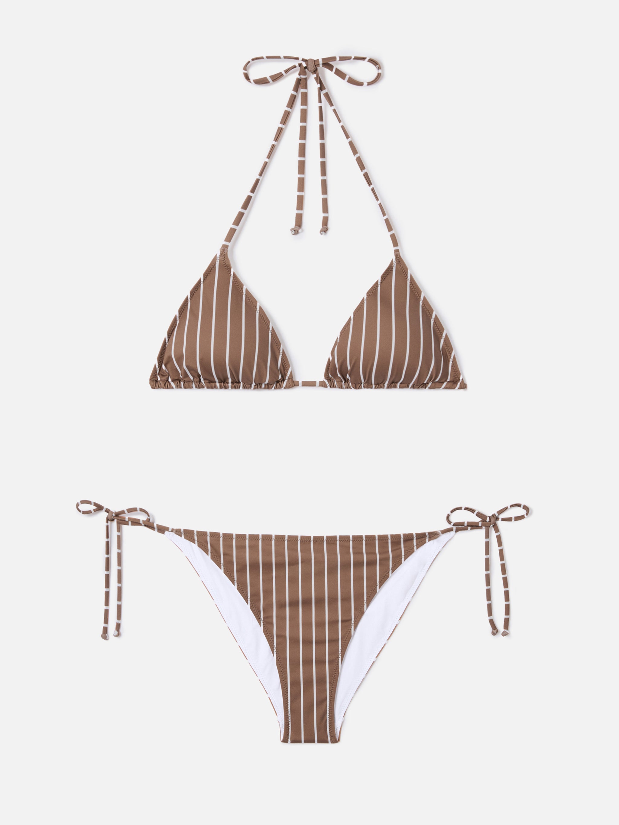 mc2-saint-barth-bikini-leah-virgo-a-righe-verticali-beige-e-marrone-donna image 1