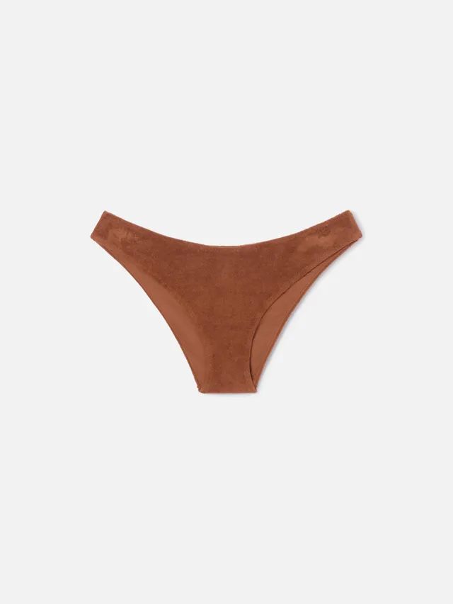 mc2-saint-barth-slip-mare-elise-marrone-spugna-tinta-unita-donna image 1