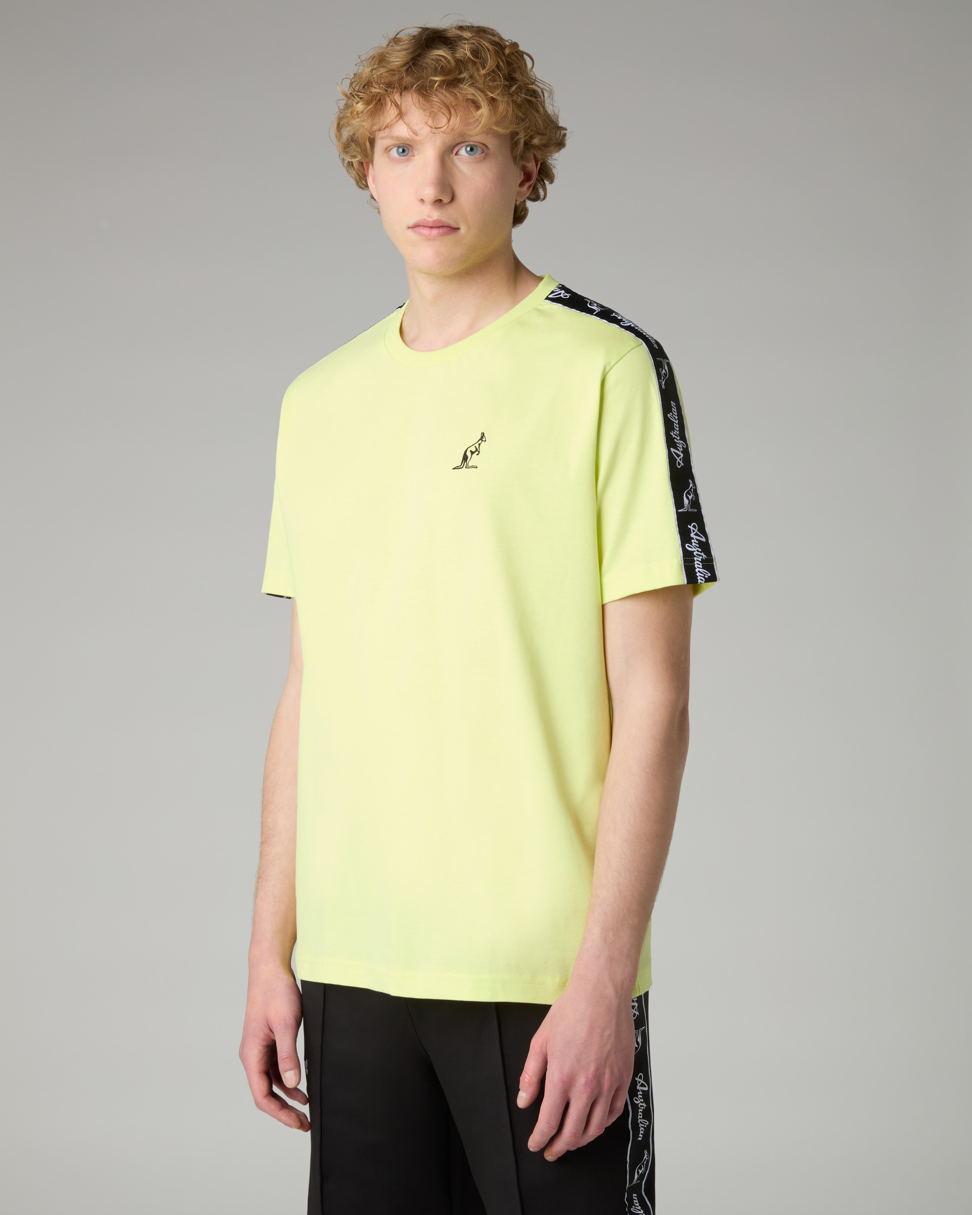australian-tape-t-shirt-sportswear-lime-con-banda image 1