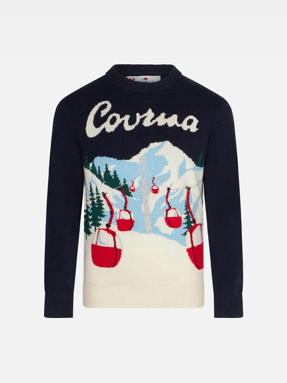 mc2-saint-barth-maglione-bambino-jacquard-courmayeur-blu-navy image 1