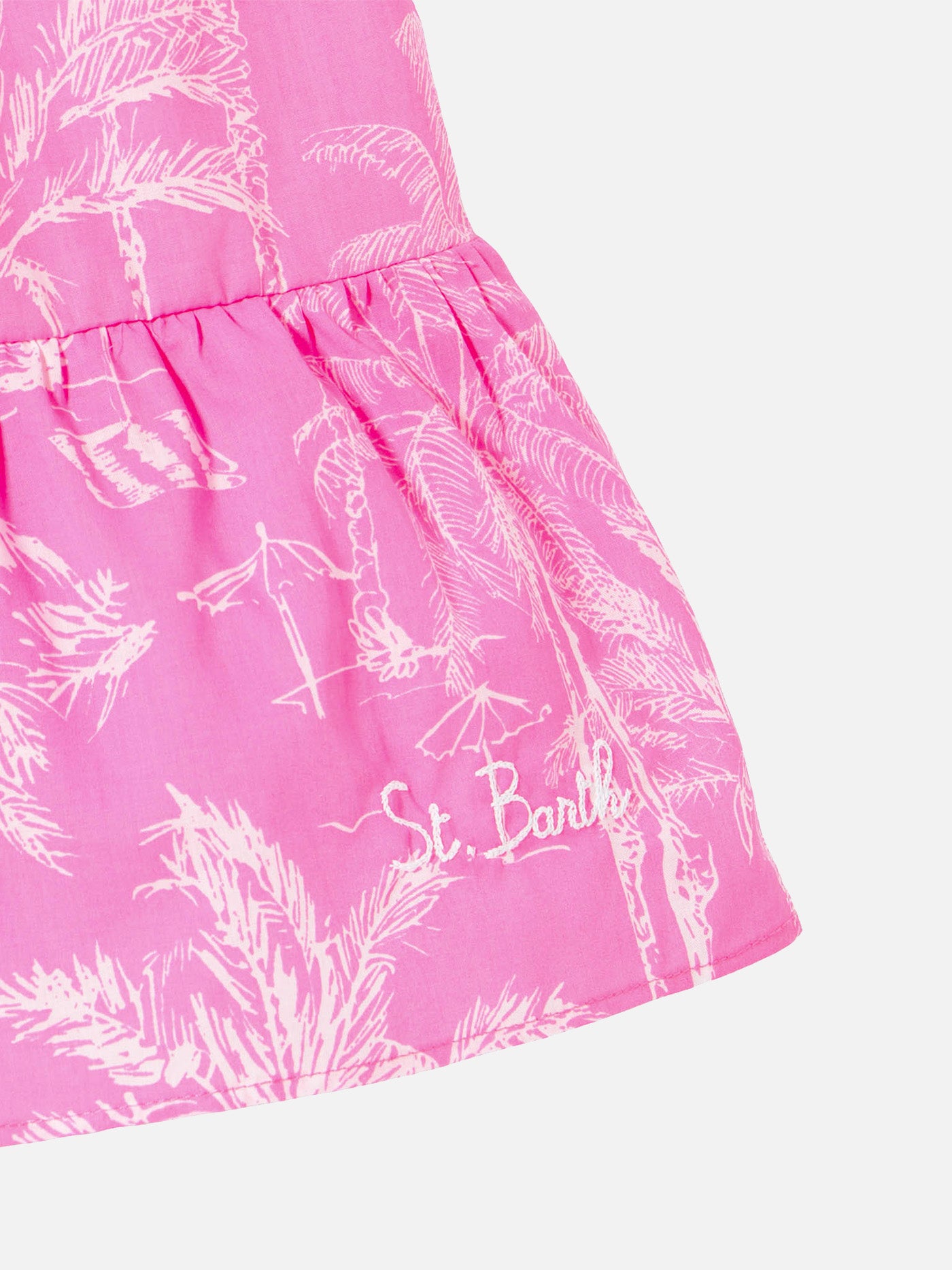 mc2-saint-barth-abito-da-bambina-con-stampa-toile-de-jouy-rosa-fluo-spalline-con image 3
