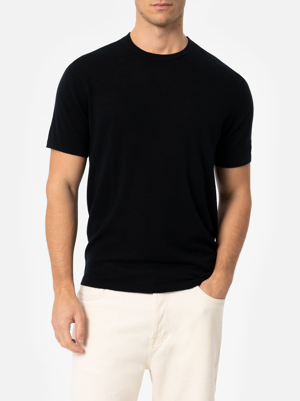 mc2-saint-barth-t-shirt-scotto-in-lana-merino-e-cashmere image 2