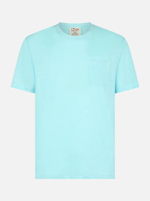 mc2-saint-barth-t-shirt-ecstasea-in-lino-jersey-verde-acqua image 1