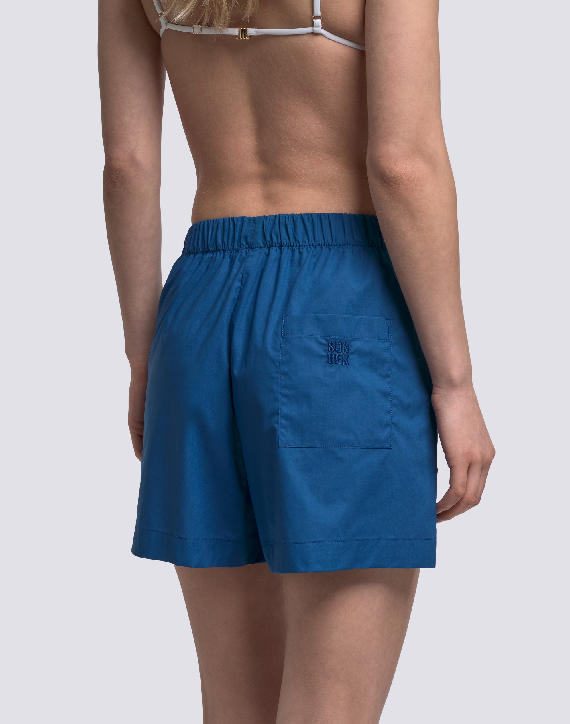 sundek-shorts-donna-a-vita-elasticata-in-popeline-di-cotone-w225wkpn100 image 5