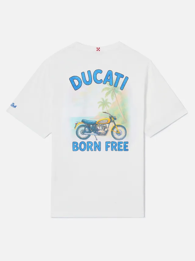 mc2-saint-barth-t-shirt-portland-bianca-con-stampa-ducati-born-free-edizione-spe image 1