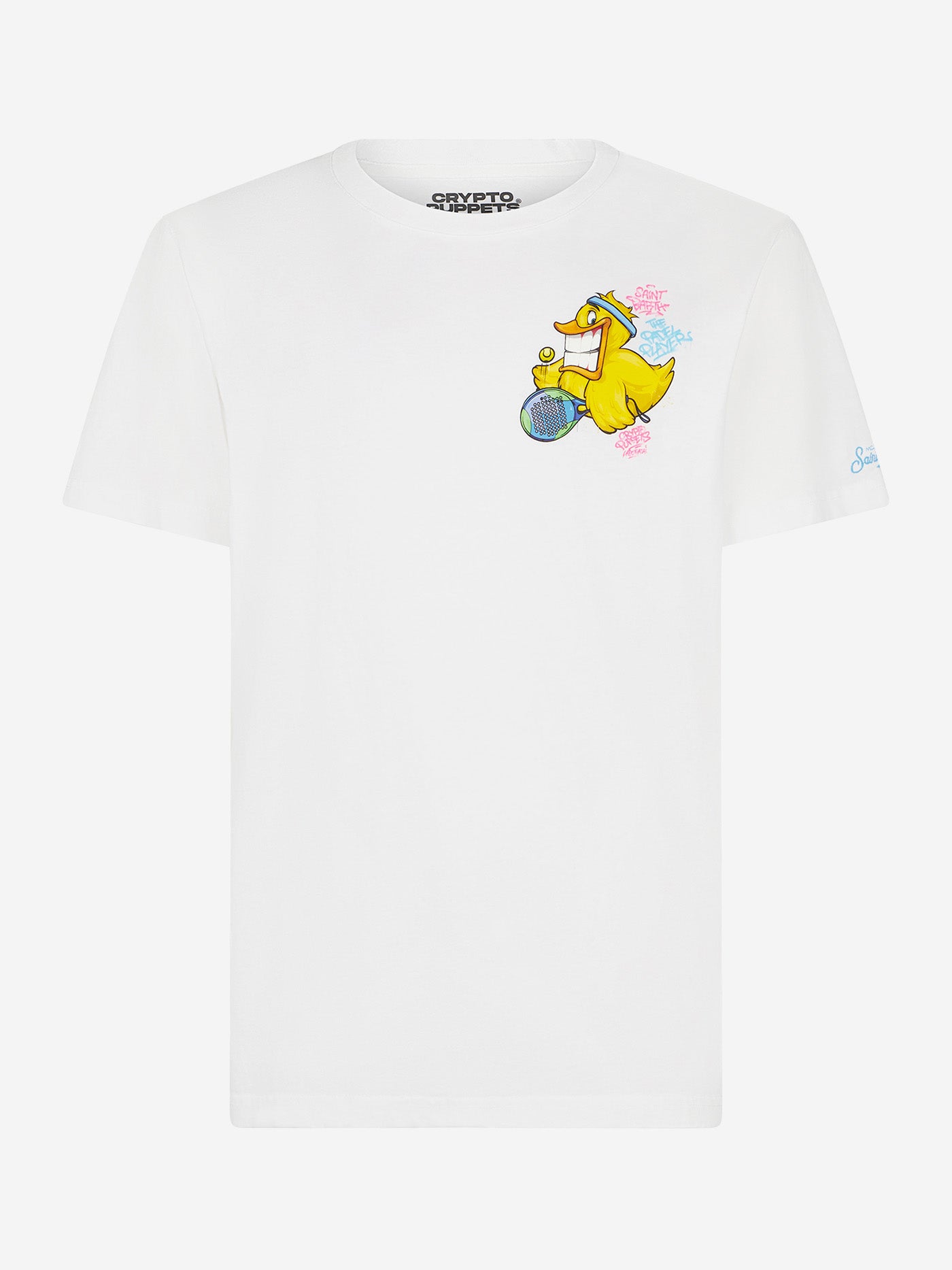 mc2-saint-barth-t-shirt-portofino-uomo-crypto-duck-padel-bianca-special-edition image 5