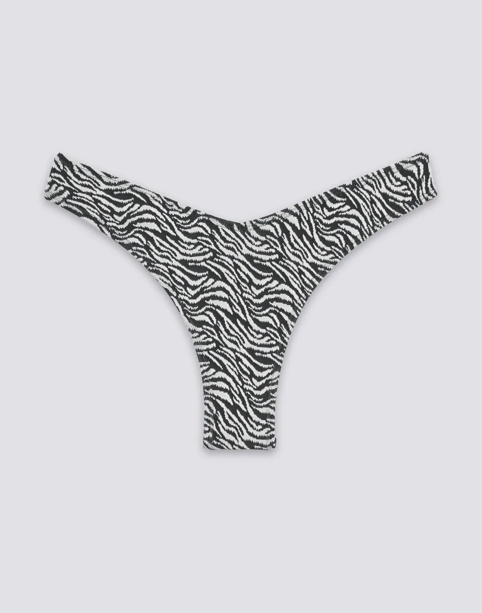 sundek-loren-slip-bikini-sgambato-donna-fantasia-zebrata image 1