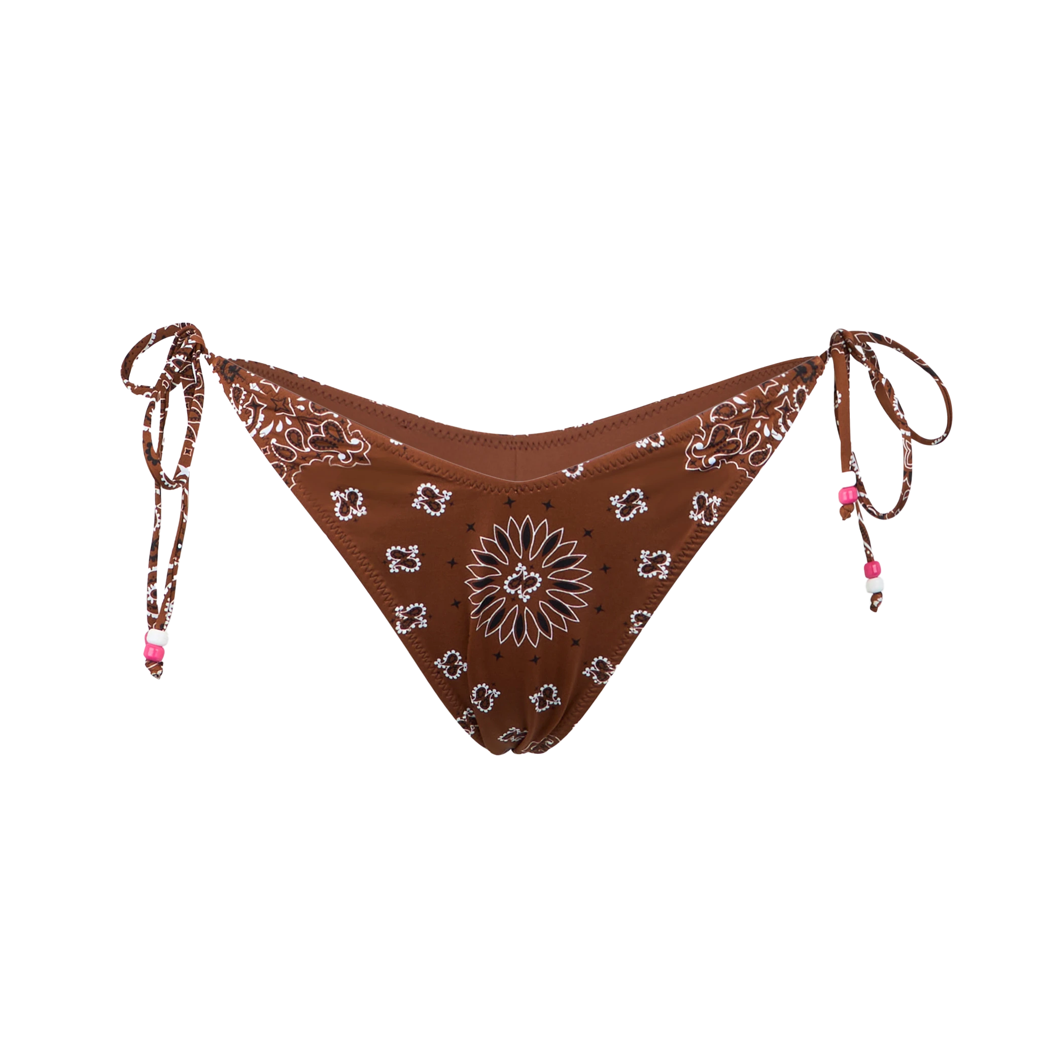 mc2-saint-barth-norah-slip-mare-donna-cheeky-bandana-marrone-con-charms image 1