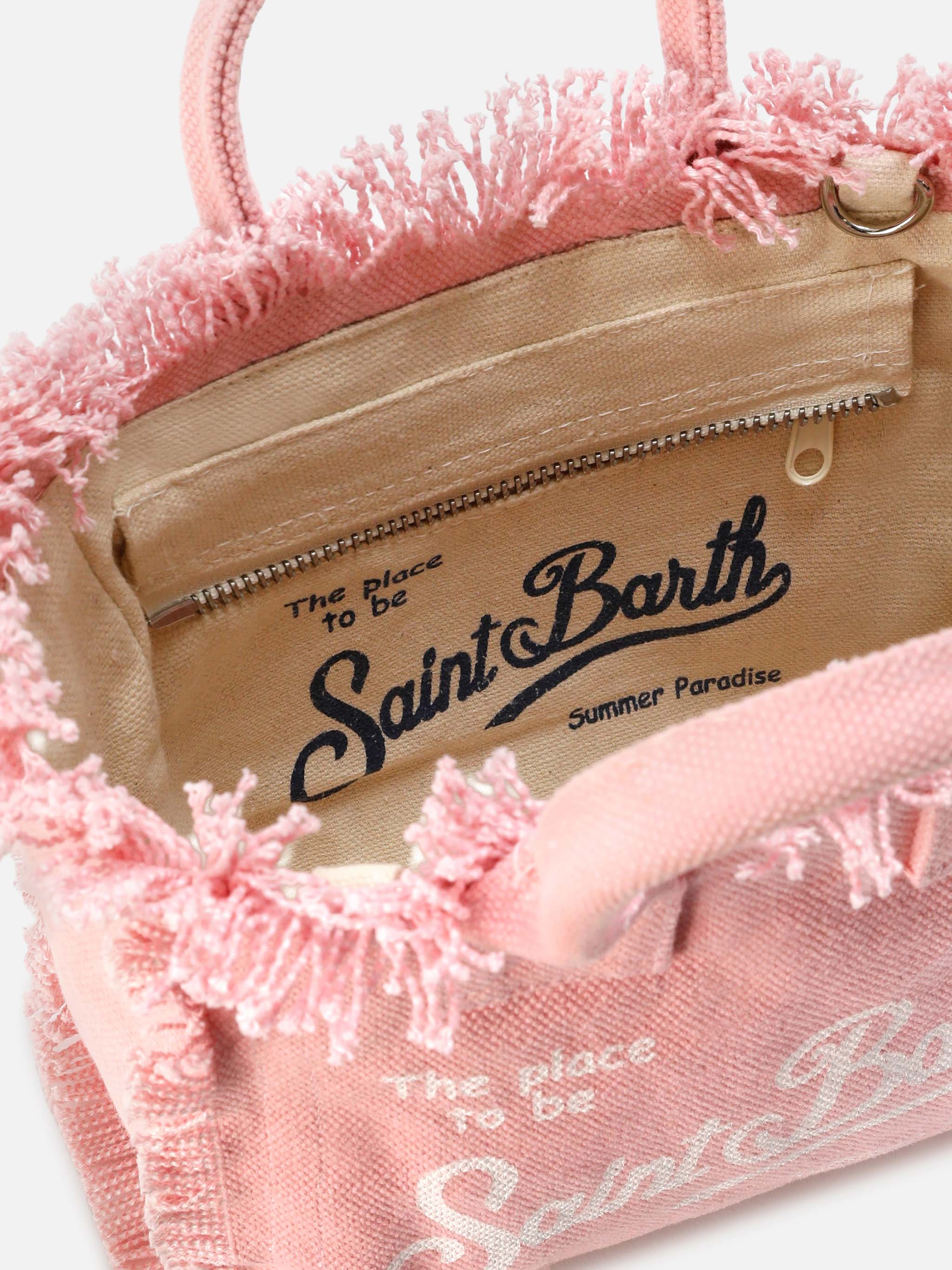 mc2-saint-barth-borsa-vanity-mini-in-canvas-rosa-tinta-unita-con-frange image 4