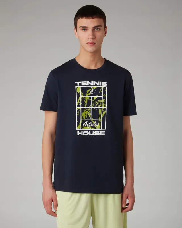 australian-ripple-court-t-shirt-uomo-blu-navy-maglia-tennis image 1
