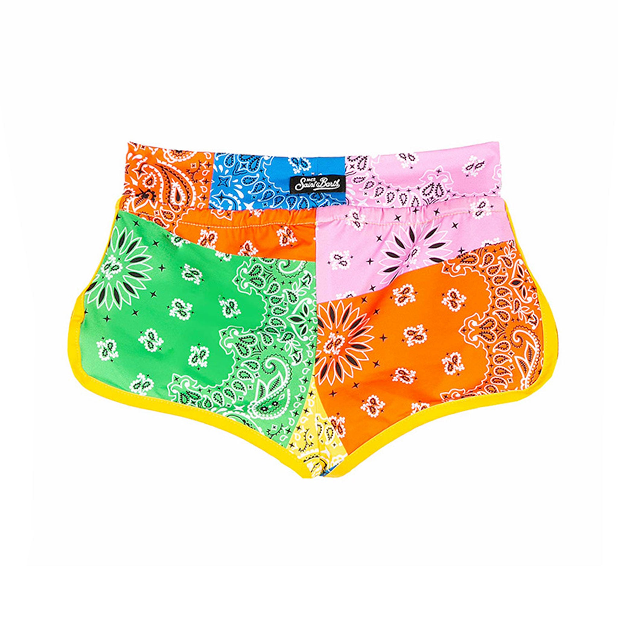 mc2-saint-barth-pantaloncini-mare-bambina-lierre-con-stampa-bandana image 2