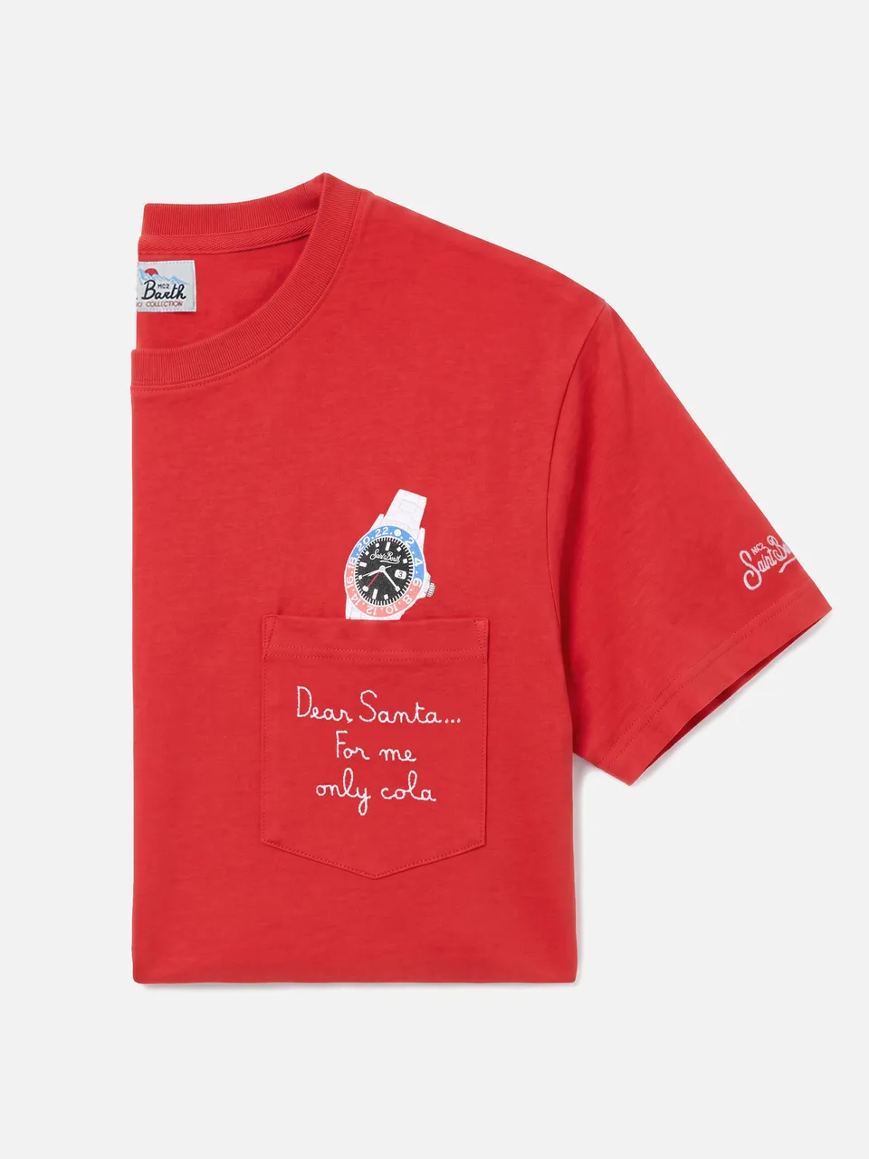 mc2-saint-barth-connor-t-shirt-uomo-cotone-rossa-dear-santa-taschino image 1