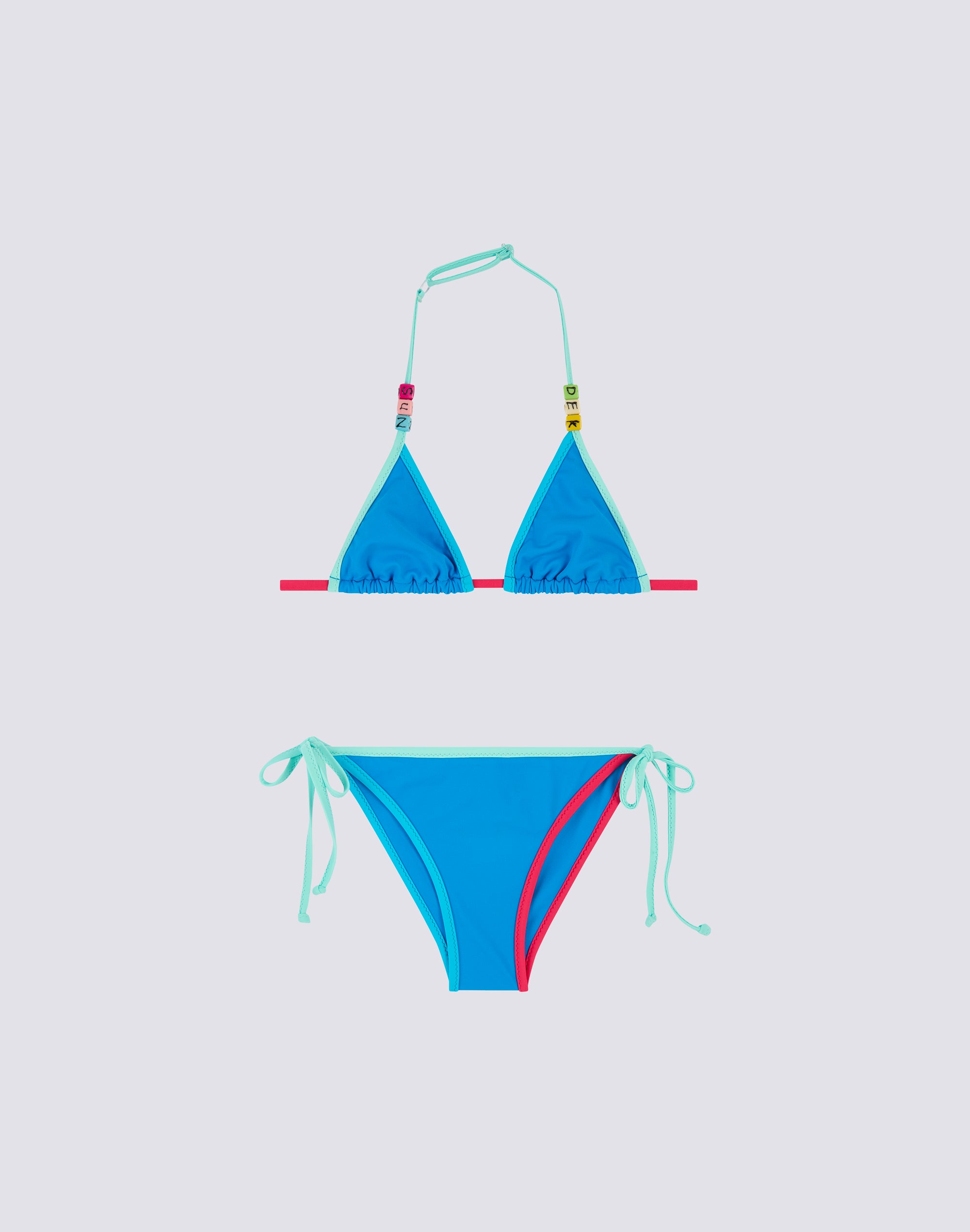 sundek-mini-bikini-bambina-triangolo-con-laccetti-e-piping image 1