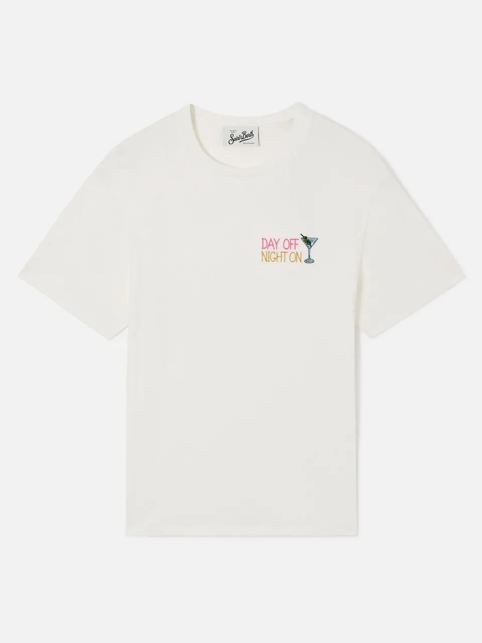 mc2-saint-barth-t-shirt-emilie-off-white-con-ricamo-day-night-donna image 1