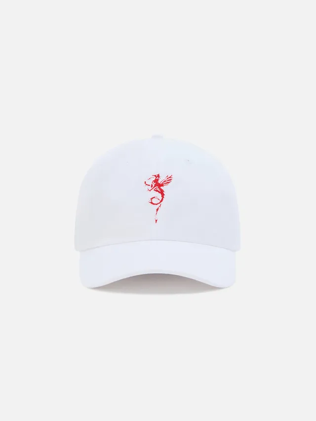 cappellino-mc2-saint-barth-davis-con-visiera-in-cotone-bianco-e-ricamo-drago-as- image 1