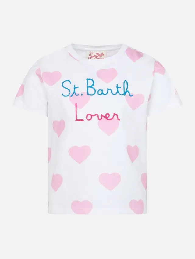 mc2-saint-barth-t-shirt-bambina-elly-jersey-cotone-bianca-ricamo-st-barth-lover image 1