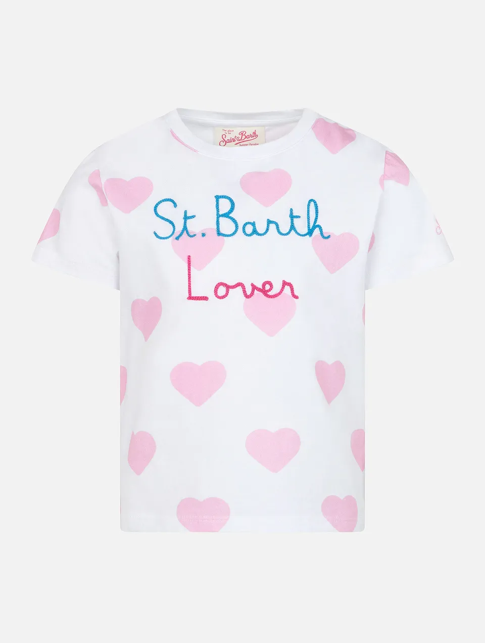 mc2-saint-barth-t-shirt-bambina-elly-jersey-cotone-bianca-ricamo-st-barth-lover image 1