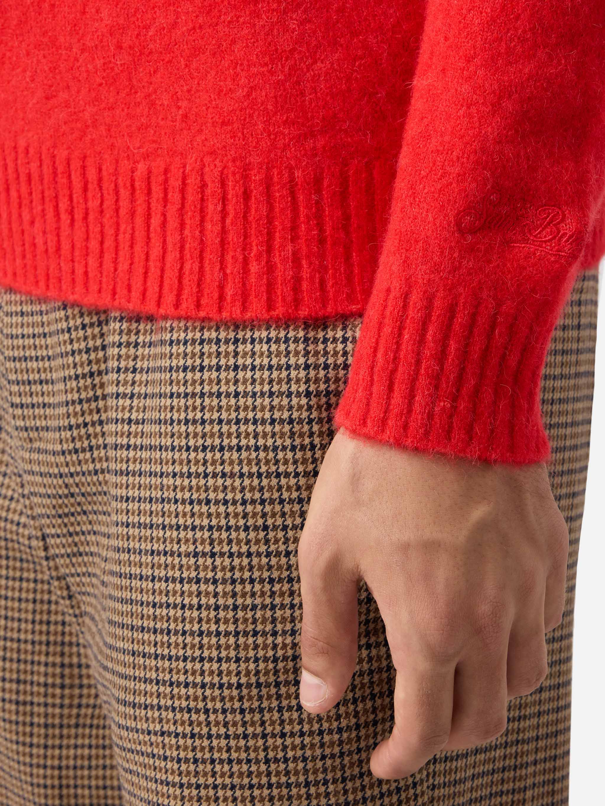 mc2-saint-barth-regent-maglione-girocollo-uomo-alpaca-stretch-rosso image 4