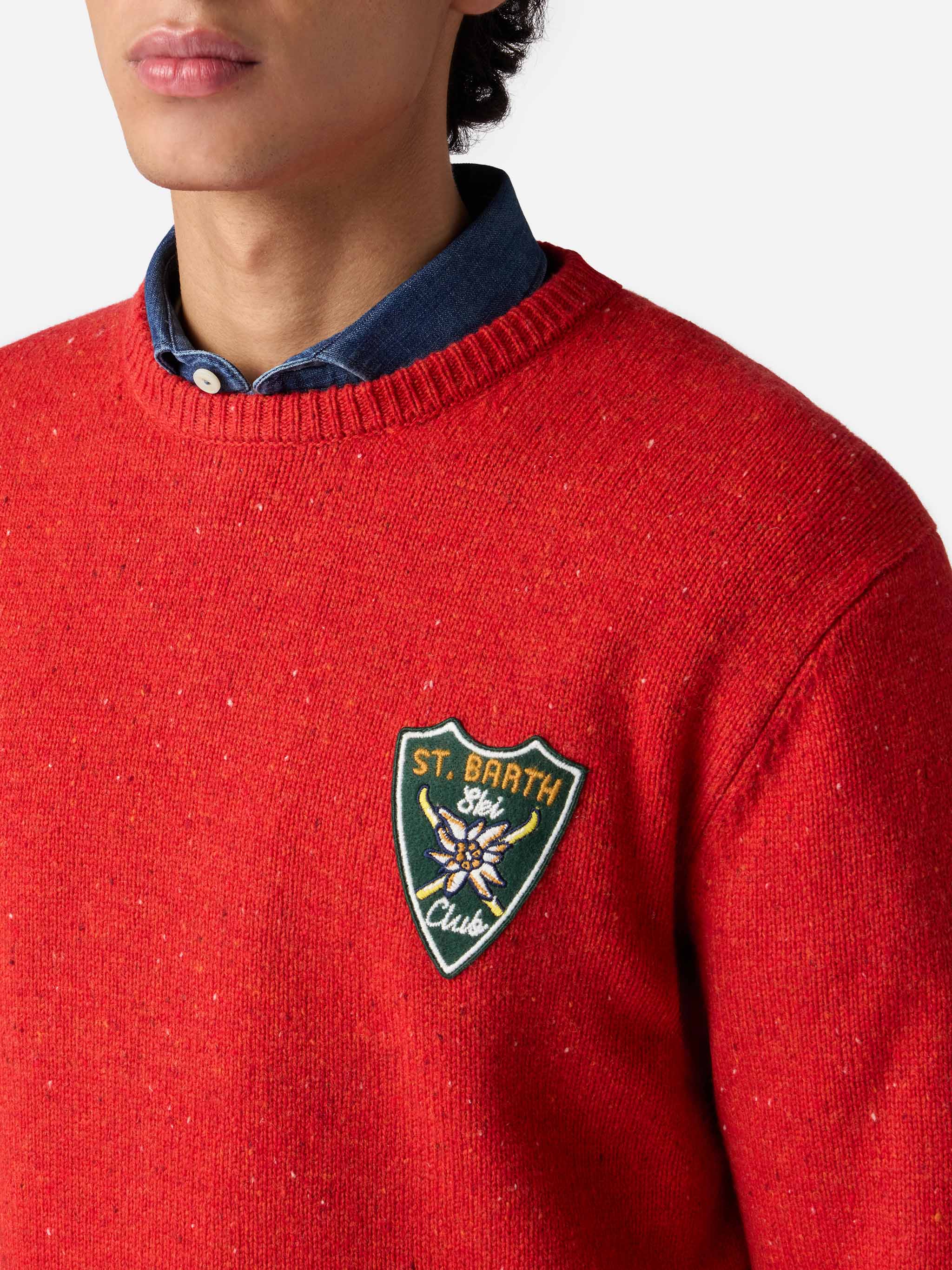 mc2-saint-barth-maglia-heron-rossa-con-patch-st-barth image 2