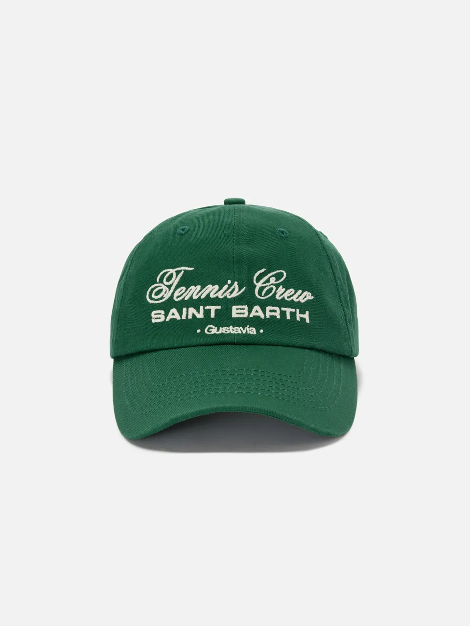 cappellino-baseball-mc2-saint-barth-con-visiera-in-cotone-verde-e-ricamo-tennis- image 1
