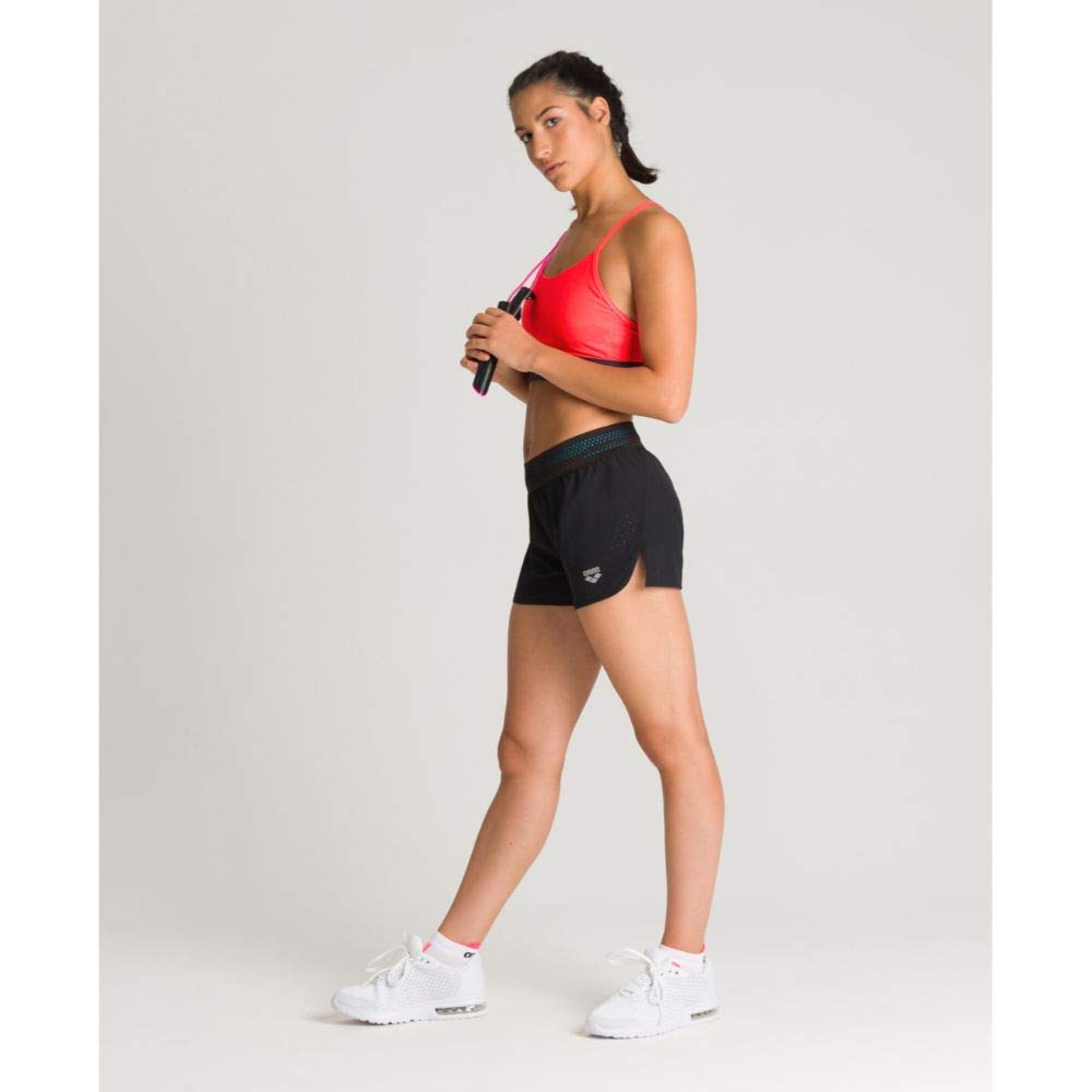 arena-side-vents-shorts-da-corsa-donna-nero-con-slip-interno image 2