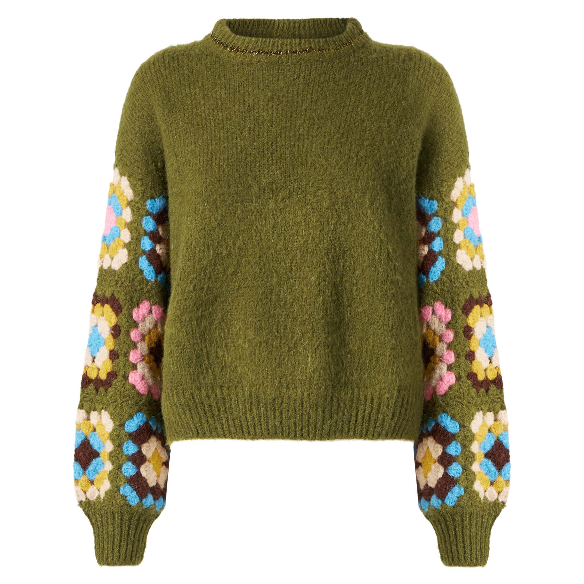 mc2-saint-barth-danya-soft-crochet-maglione-verde-donna image 4