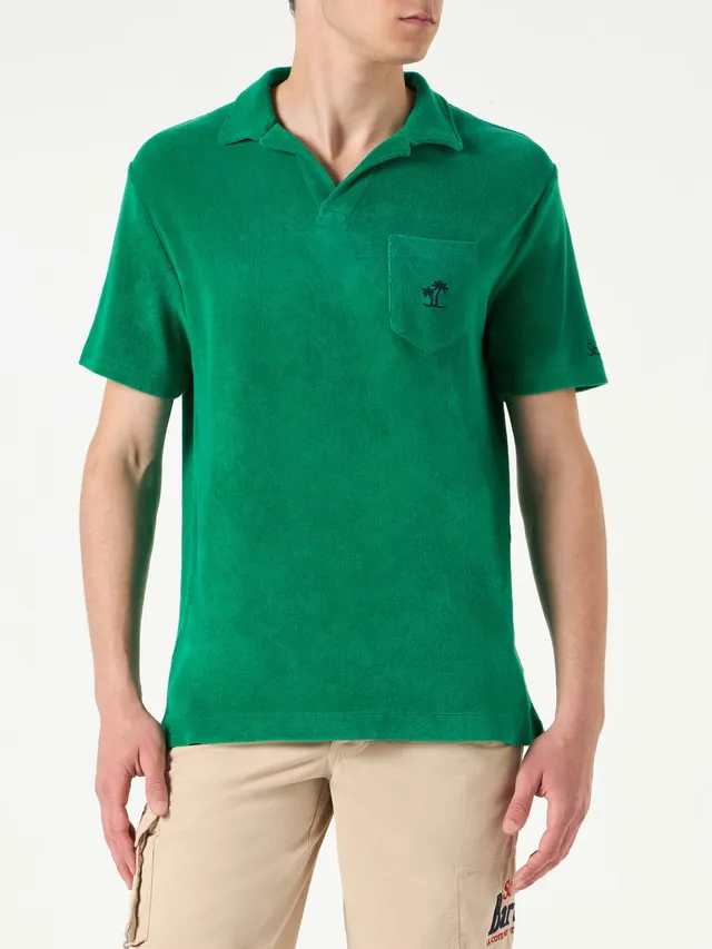 mc2-saint-barth-polo-powel-spugna-verde-ricamo-uomo image 1