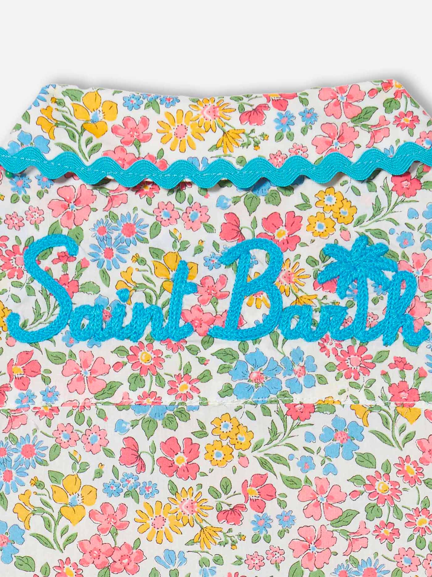 mc2-saint-barth-abito-chemisier-bambina-cotone-stampa-fiori image 3
