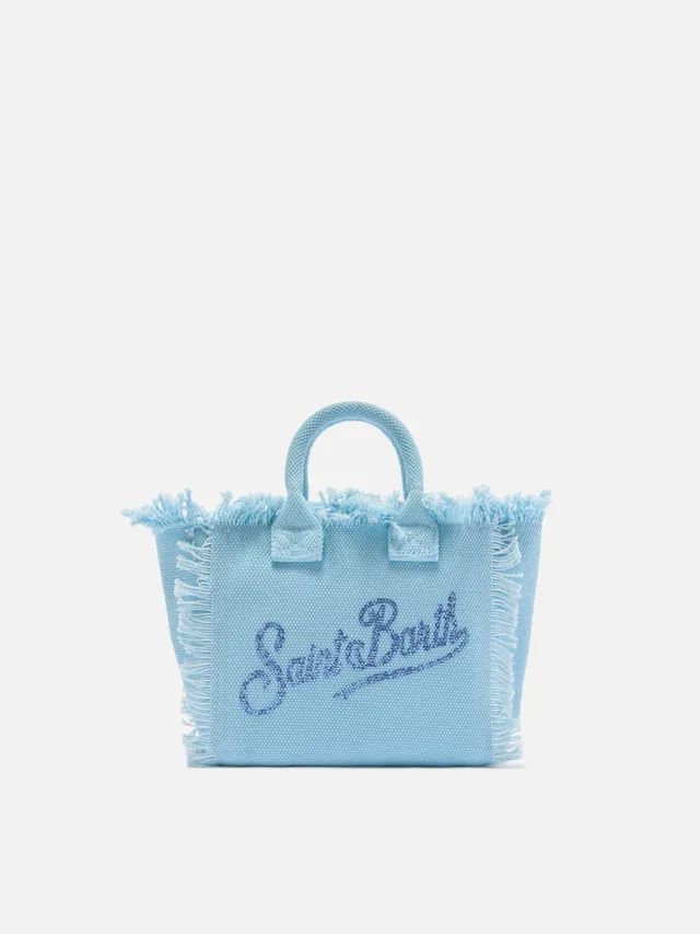 mc2-saint-barth-borsa-vanity-mini-in-canvas-azzurro-con-logo-strass image 1