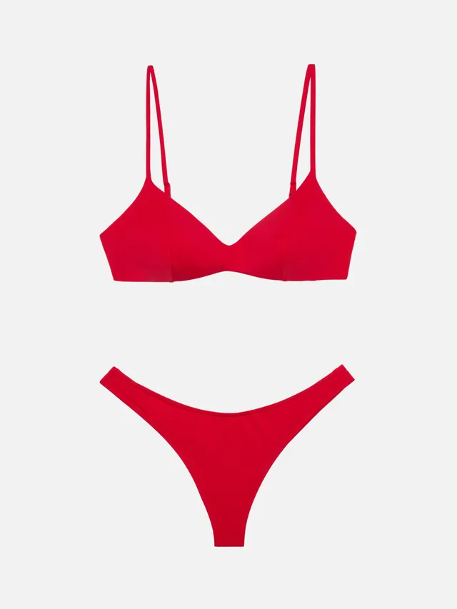 mc2-saint-barth-bikini-bralette-scollata-may-naomi-toile-de-jouy-rosso image 1