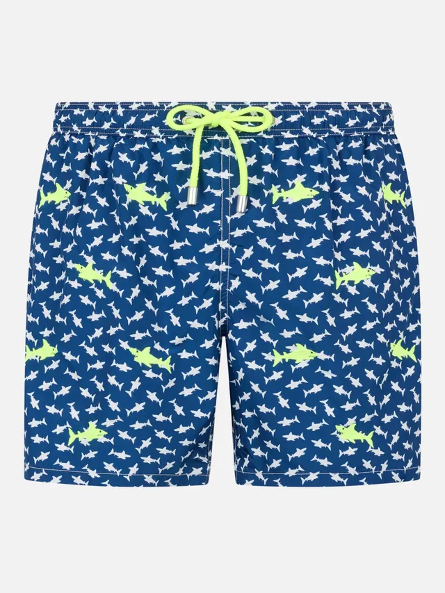 mc2-saint-barth-lighting-costume-mare-uomo-blu-ricamo-squali image 1