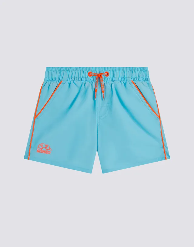 sundek-iconic-costume-bambino-boxer-corto-vita-elasticata-taffet-con-piping-b700 image 1