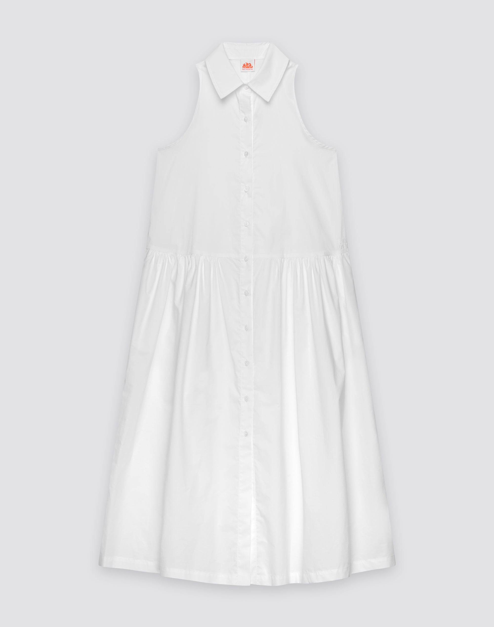 sundek-goldenwave-abito-lungo-donna-chemisier-in-popeline-cotone-senza-maniche image 1