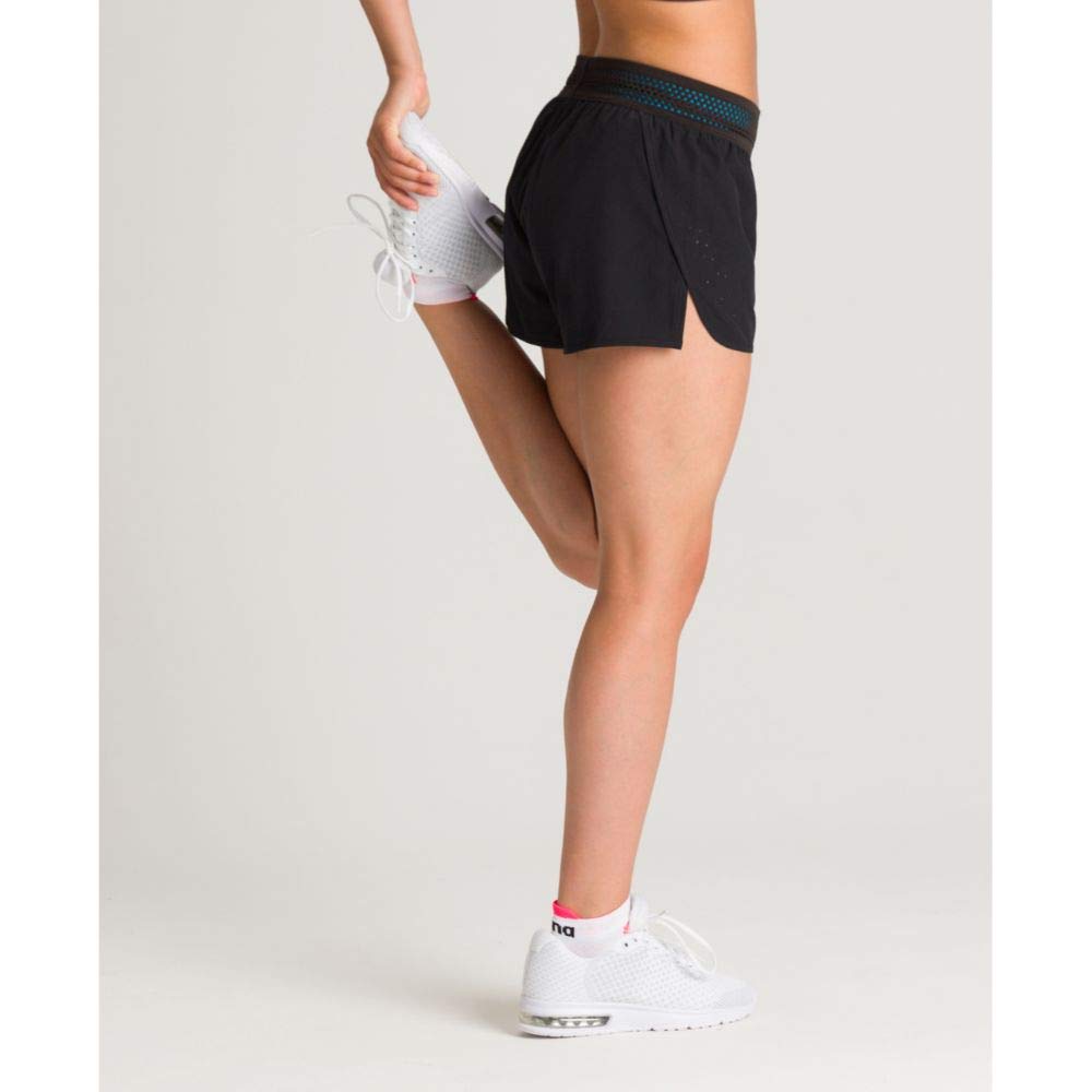arena-side-vents-shorts-da-corsa-donna-nero-con-slip-interno image 4